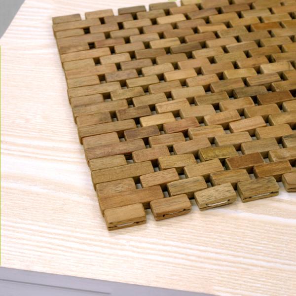 Складная бамбуковая древесина делает циновку водостойким ванны Teak 51*13*6cm деревянную