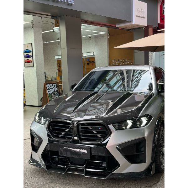 Dry Carbon Fiber Body Kit BMW X6M Body Kit LU Style Spoiler Hood