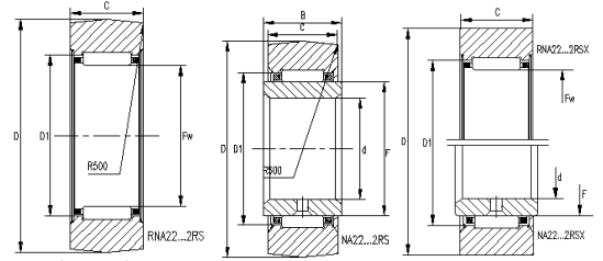 SGC NA22 Series Yoke Cam Follower Roller Bearing