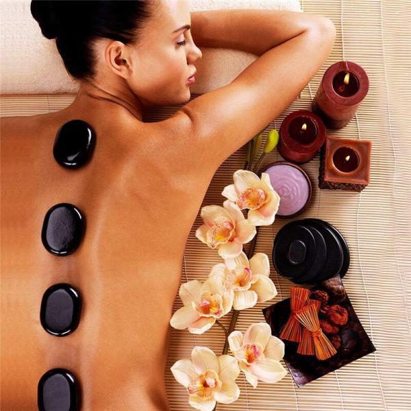 Natural Xiuyan Jade Healing Hot Stones Set for Professional Massage and Spa Relaxation