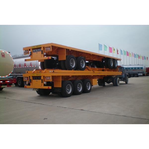 Factory price new flatbed gooseneck container chassis 3 Axles 40 feet 20ft 40ft Shipping Container Flat Bed Flatbed Semi Trailer