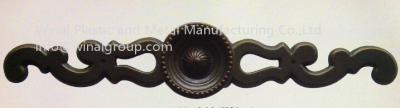 Zinc alloy onlays for wooden furniture,L187mm*W23mm*dia32mmH21mm,can OEM as per drawing.