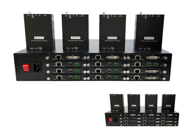 Do transmissor video do prolongamento de HDMI 4K HDBaseT conector fêmea com 12 portos