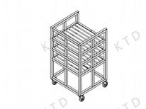 Cutting Process Transport Trolley by KUTED with 4 High Temperature Resistance Casters