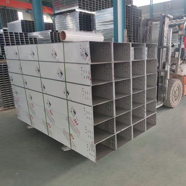 Galvanized Steel Slotted Cable Tray 50mm x 25mm Enclosed Trough Shielding Electrical Wiring Corrosion Protection