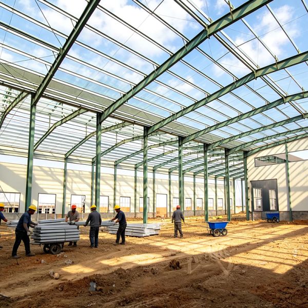 Anti Corrosion Paint Prefab Steel Structure Hangar Metal Shed Steel Building Warehouse
