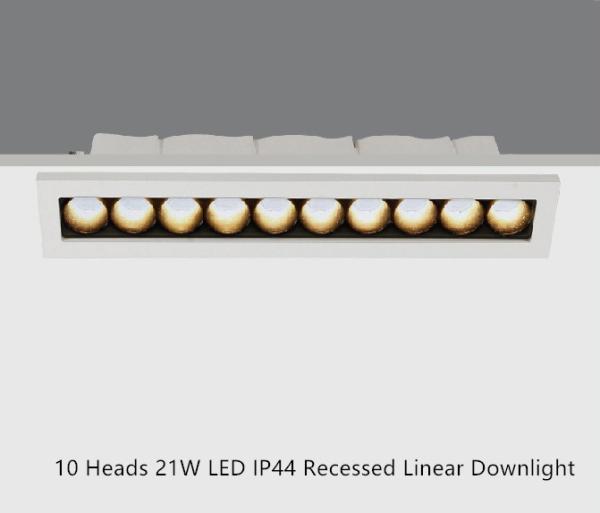 10 Heads 21W LED Recessed Downlight IP44 Water Resistant Linear Downlight