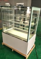Resfriador de exibição de sobremesa de compressor de boa qualidade de ângulo reto para bolo, pão, sorvete, vitrine