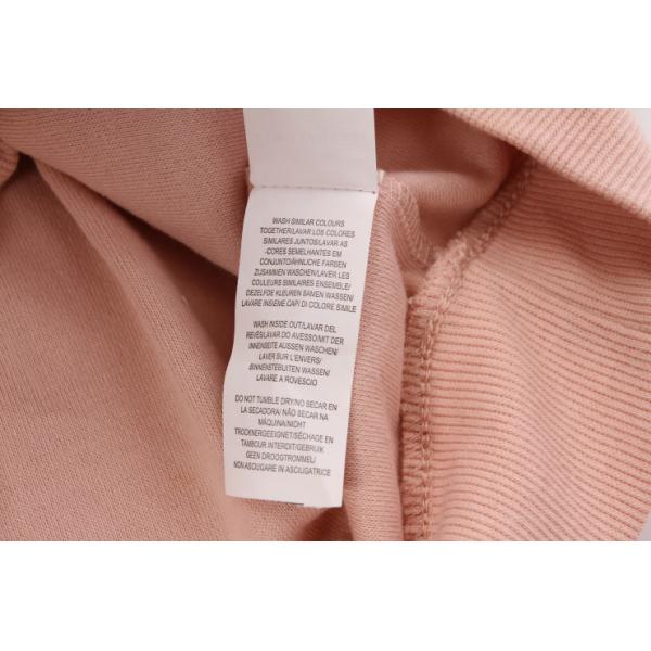 Printing Pink Pullover Sweatshirts Crew Neck Womens French Terry Sweatshirt