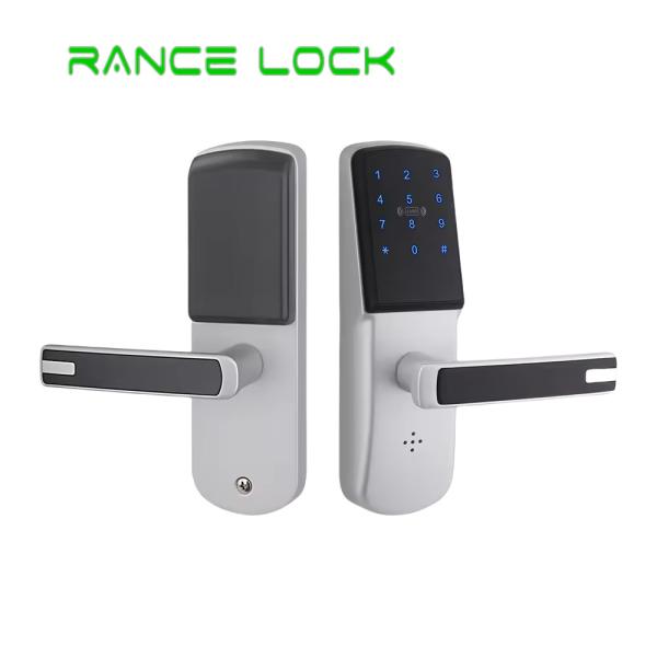 Tuya Wifi Controlled Door Lock Zinc alloy Keyless Fingerprint Door Lock Silver