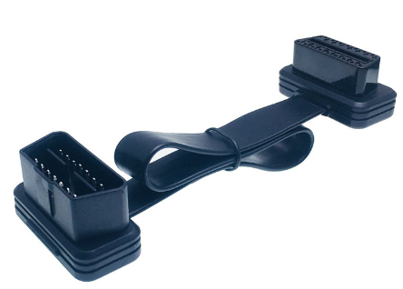120g OBD-II OBD2 Right Angle 16 Pin Auto Car Male to Female Extension Cable Diagnostic Extender Cord Adapter