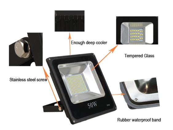 200W Projector LED Flood lamps Stadium Lighting energy saving Radar Sensor New thin design