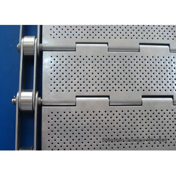 Звеньевой шарнирный ремень транспортера нержавеющей стали накладки звена шарнирной цепи, ровная поверхностная конвейерная лента еды