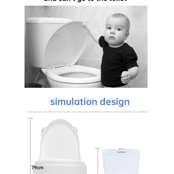 Print Pattern White Plastic Baby Toilet Potty with EN71 Test