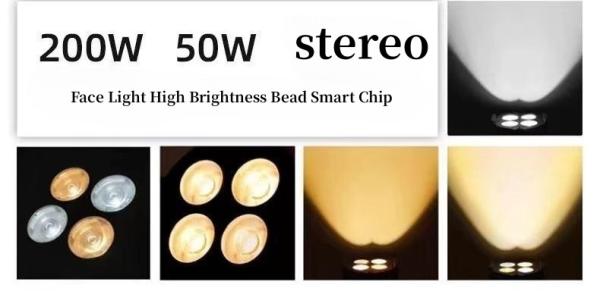 1- 200W/250W 4 Eye COB Face Light For Stage Show Video Studio 60000 Hours Working Time
