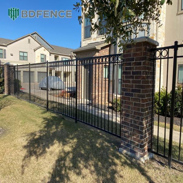 Fire-Retardant Steel Tubular Picket Fence Safety Certified