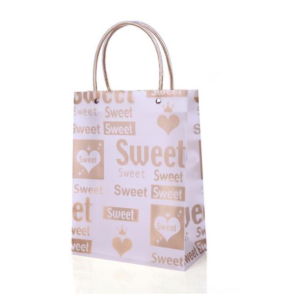 Rigid Snap Handle Carry More Grocery Bags , Pink Minnie Printing Carry Plastic Bags