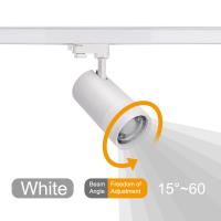 Instalação de superfície Instalação em recesso Zoomável 15°-60° COB LED Track Light Fixtures CRI para lojas de departamentos