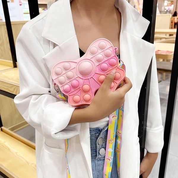 Фиджет Поп сумочка Бук девочек Сумочка Пасхальный подарок Сенсорный Фиджет игрушка Силикон Крестное тело Дети Сумочка Карандаш Чехло Макияжный пакет