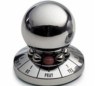 Customized and Creative Zinc Alloy Silver Color Metal Die Casting Lucky Decision Ball for Game and Birthday