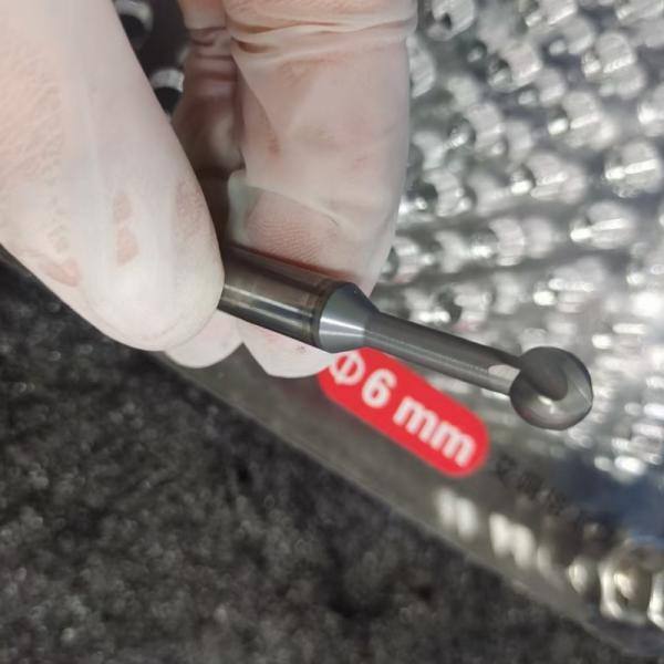AlTiN Coating Customized Carbide Tool Lollipop Ball End Mill For Deep Undercuts