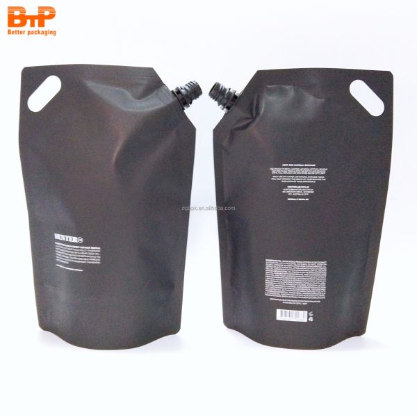 Custom Printed 1L 3L 5L Standf up Plastic Liquid Nozzle Packet Spout Pouch Bag Shampoo Cosmetic Hand Wash Bags With Spout Cap