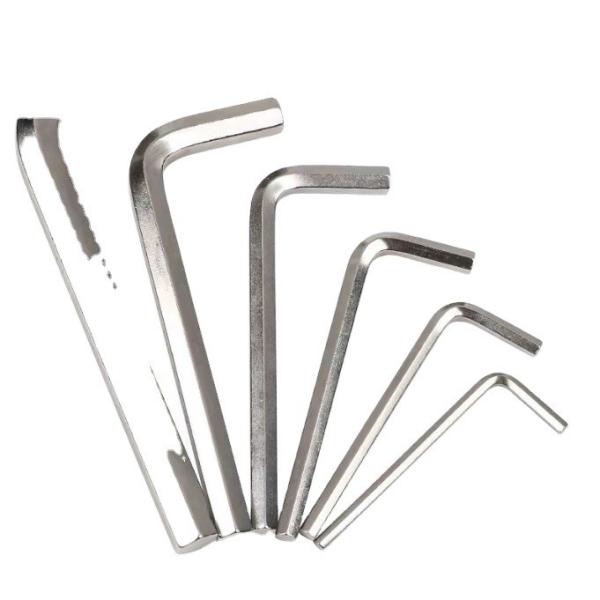 Durable L-shaped Hex Wrench Set Carbon Steel 3mm 4mm 5mm 6mm Industrial Grade Allen Key Set Max Torque Capacity 2000lb-ft