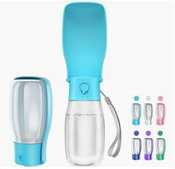 Dog Water Bottle for Walking, Pet Water Dispenser Feeder Container Portable with Drinking Cup Bowl Outdoor Hikin