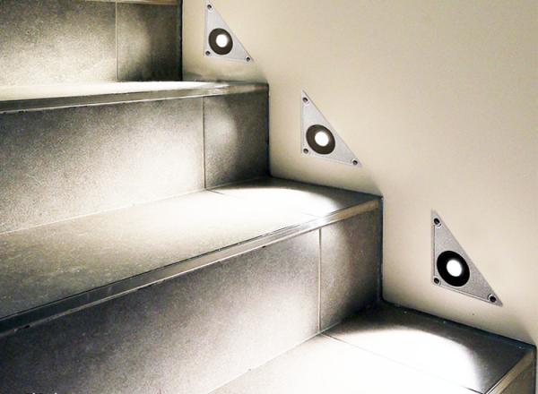 LED Triangle floor light embedded stairs step courtyard corner outdoor waterproof wall foot buried