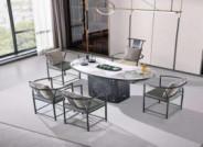 Minimalist Natural Marble Stone Tea Table Coffee Table Living Room Simple Modern Light Luxury Marble Tea Table