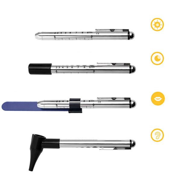 ENT Medical Diagnostic Tool AAA Battery Stainless Steel Digital Otoscope Set