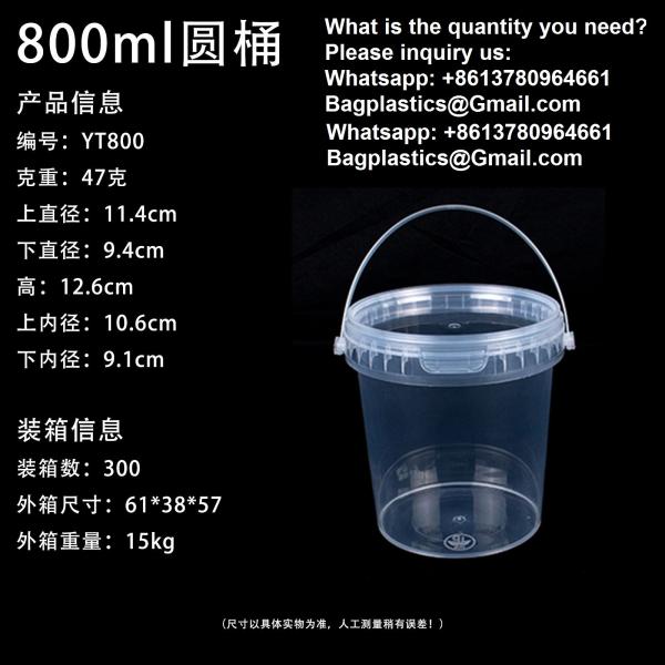 Pail With Handle, Plastic Cup, Plastic Bowl, Plastic Container, Plastic Pail, Plastic Container, Deli Container, Paint Pail