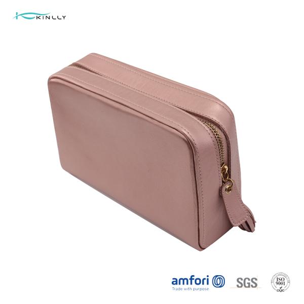 Роскошная сумка щетки макияжа PU закрытия молнии с изготовленным на заказ логотипом прессы