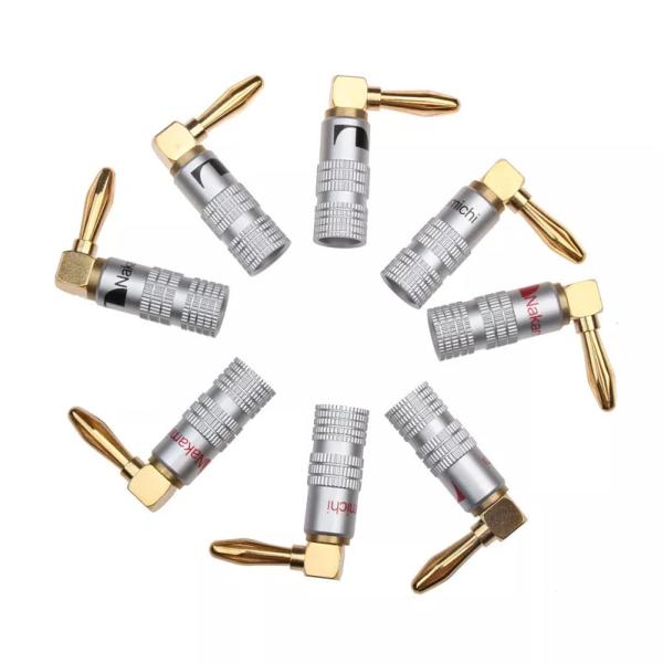 Цвет Multiscene Джек штепсельных вилок банана Hexie прямоугольный Nakamichi серебряный