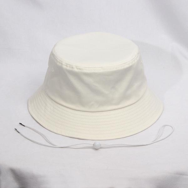 White Foldable Bucket Hat Street Headwear Outdoor Fisherman Cap For Men Woman