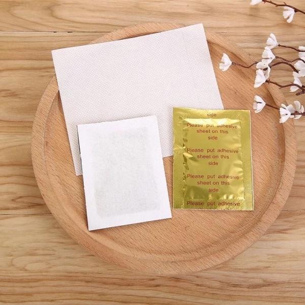 10 Pads Original Gold Detox Foot Patch Bamboo Foot Care Tool for Improved Sleep and Skin 12.5*10*4 cm