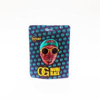 Saco de embalagem de maconha impressa com estampagem de ouro UV Bolsa de papel alumínio personalizada 3.5g