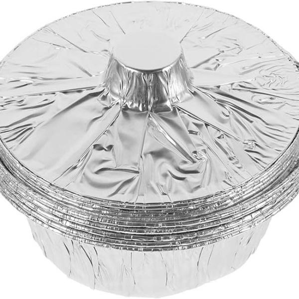 Pot de alumínio descartável com tampa de alumínio 255*91mm 2200ml 75oz