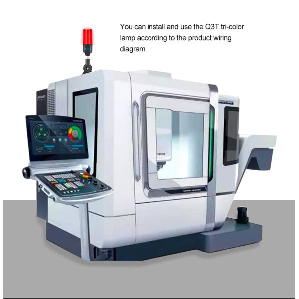 Luz indicadora de torre de material ABS DC 24V RYG con zumbador incorporado, larga vida útil de 70000 horas