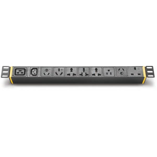 16A 250VAC Rack PDU with Master Overload Protector and Surge Protective Device for Server Cabinets