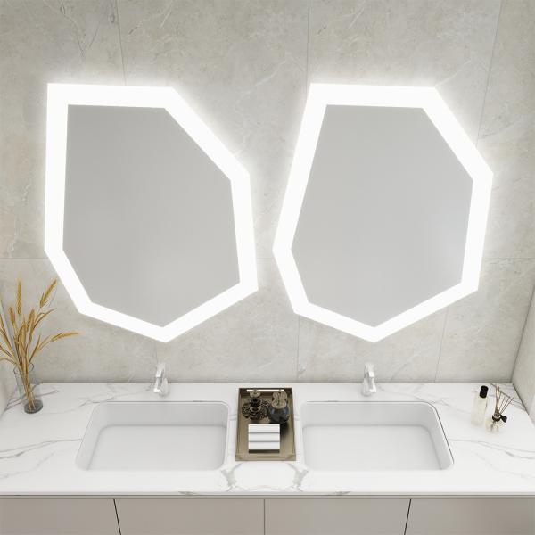 Reloj inteligente Tratamiento antirruda Apariencia de moda Espejo de baño con luces para el hogar y el hotel