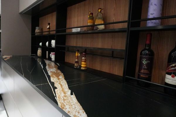 Philippines 304 Stainless Steel Kitchen Cabinet Customized Beveled Edge