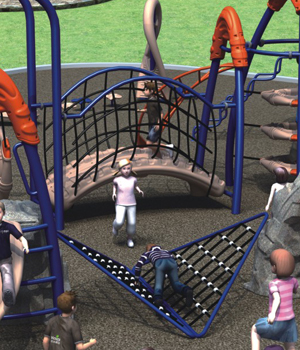 Climbing Playground Equipment For Outdoor By UV Resistance LLDPE Galvanized Steel