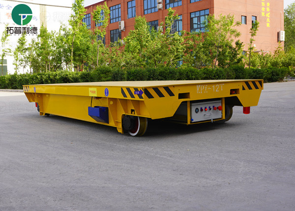 Battery Power Material Transfer Motorized Cart Moving On Rails