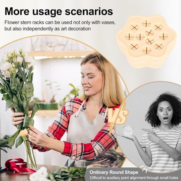 Silicone Spiral Ikebana Stem Holder, White Spiral Stem Holder Ring For Flowers, Upgraded Spiral Stem Holder For Vases, Spiral DIY Bouquet Twister Flower Arrangement Holder