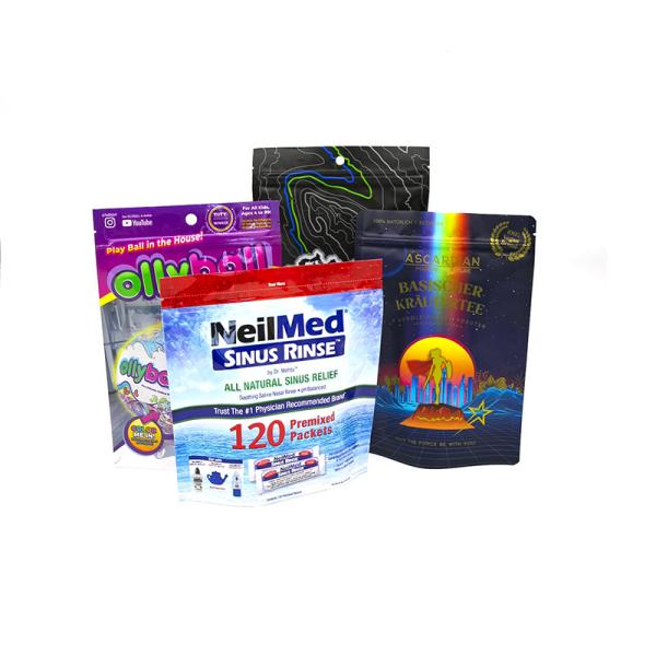 Custom Zip Lock Bag With Logo Resealable Pouch Plastic Packaging Bag Aluminum Foil Stand Up Pouch