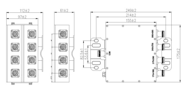クワッドバンドコンバイナー 1710-4000MHz