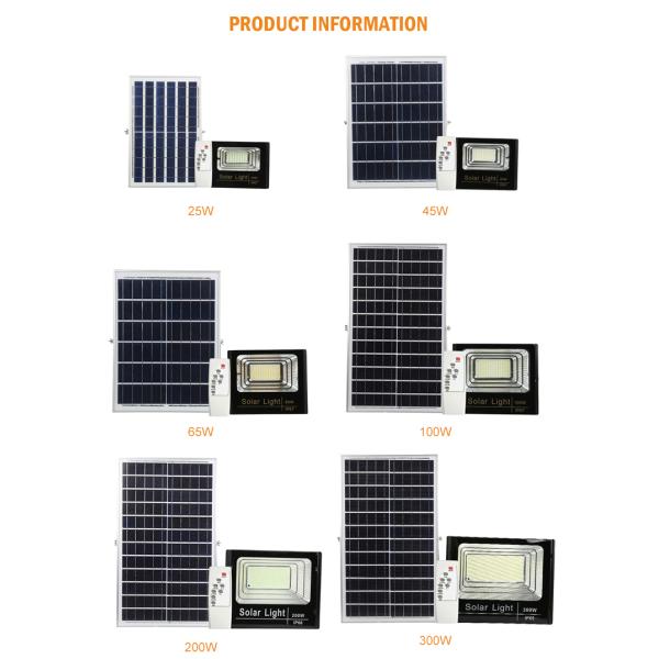 Black Plastic Housing IP67 Waterproof Outdoor Solar Lights 60W 416 Bead