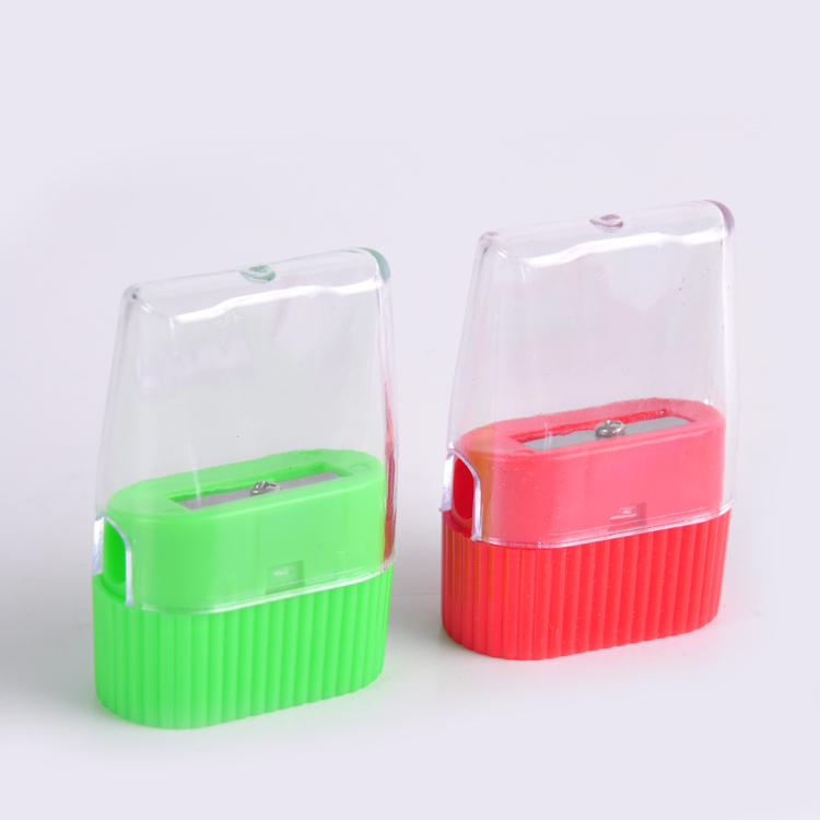 custom bin shape single hole plastic wholesale office pencil sharpener