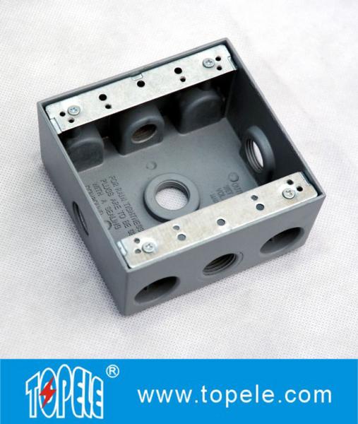 Electrical Boxes For Branch Circuit Wiring Aluminum Die Cast Weatherproof Box / Two Gang Electrical Outlet Box